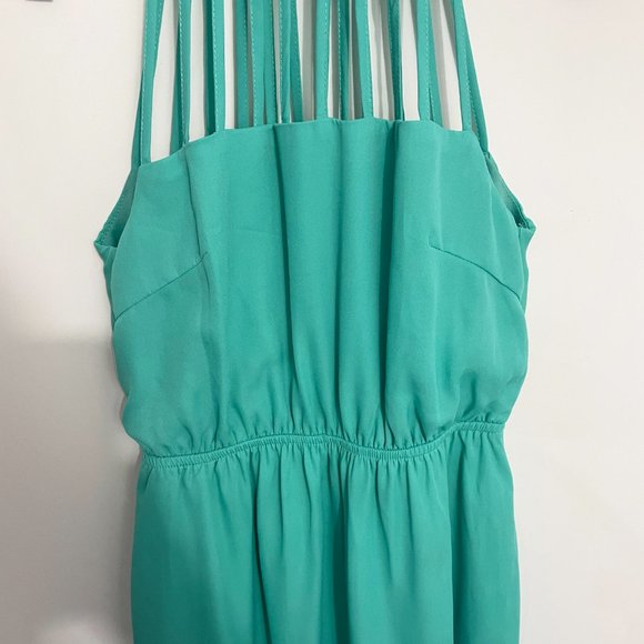 Ya Los Angeles Teal Strappy Dress - Picture 2 of 5